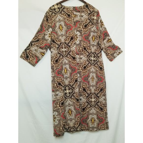 Charter Club Women's Career Faux Wrap Stretchy Belted Multicolor Dress Size 2X - Picture 6 of 10